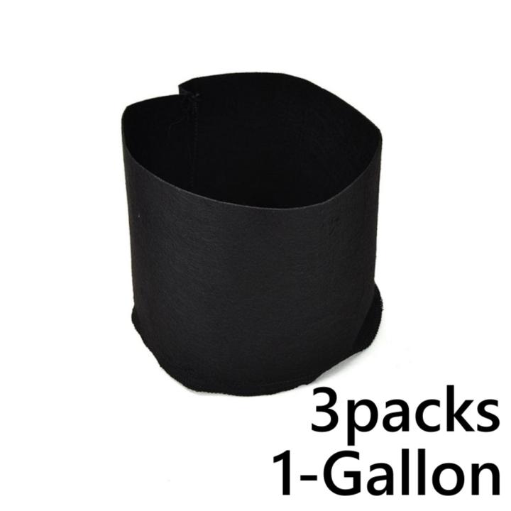 แพ็ค-3-ถุงปลูกต้นไม้แบบผ้า-ขนาด-1แกลลอน-สูง-15ซม-smart-grow-bag-1-gallon-fabric-pot
