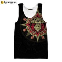 2023 New Mexican Aztec Warrior 3D Vest Men Summer Fashion Casual Tank Tops Hip Hop Harajuku Streetwear Sleeveless Oversized Tops