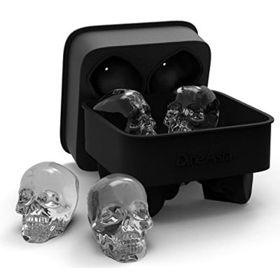 3D silicone ice cube 4 skull ice cubes Skull ice maker Food grade ice cube mold Silicone molds Ice tray Ice Maker Ice Cream Moulds