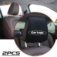 VEHICAR 2PCS Customized Logo Car Seat Headrest Cover Breathable Headrest Cover Auto Headrest Covers Universal Seat Cushions