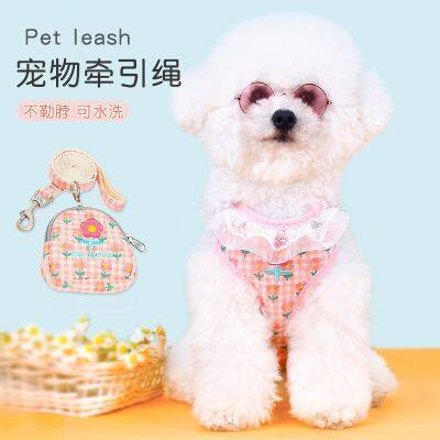 ♛♙✗ Amazon สายจูงสุนัข สายจูงสุนัขขนาดเล็ก สายรัดอกสัตว์เลี้ยง Teddy Dog Leash Dog Leash Pet Supplies