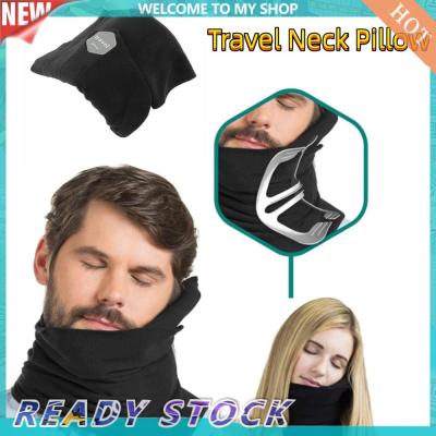 Travel Neck Pillow Airplane Resting Nap Pillow Ultra Soft Neck Support Travel Pillow Phone Holder