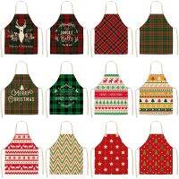 【DT】hot！ Apron Xmas Printing Brief Adult Baking Accessories Bib Aprons