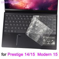 【✲High Quality✲】 sijieyis8 แผ่นครอบแป้นพิมพ์สำหรับ Msi Prestige 14 15 Modern 15 A10m ซิลิโคนแบบโปร่งใสสีดำ Tpu เคสป้องกันผิวรอบ