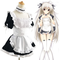 ร้อน, ร้อน★Yosuga No Sora Maid Uniform Cute Lolita Set Japanese Maid Dress Girls Woman Babydoll Dress Anime Cosplay Costume