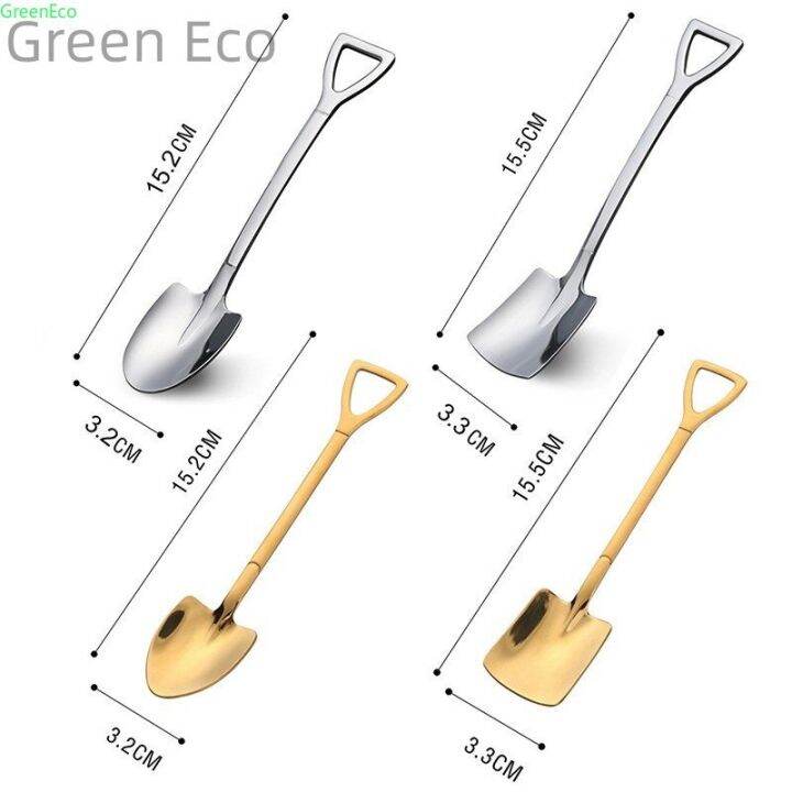 creative-stainless-steel-teaspoons-set-for-coffee-and-tea-with-ice-cream-dessert-and-shovel-spoons-4-pieces-serving-utensils