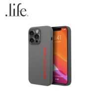 AMG Liquid Silicone Red Logo Case for iPhone 14 Pro Max - Grey by dotlife