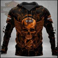 （ALL IN STOCK XZX）  Harley Davidson Live To Ride Full Print V1584 Hoodie 5260  (Free customized name logo for private chat, can be changed with or without zipper)