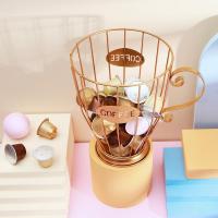 Coffee Capsule Universal Storage Basket Coffee Cup Basket Vintage Coffee Pod Organizer Holder Black For Home Cafe Ho