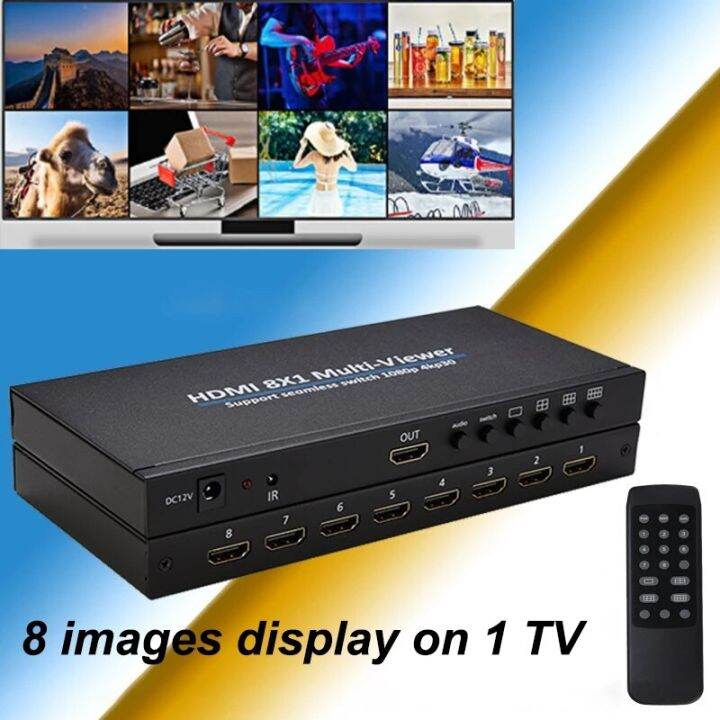 4K 8x1 HDMI Multiviewer 8 Channel Multi Screen Video Multiplexer