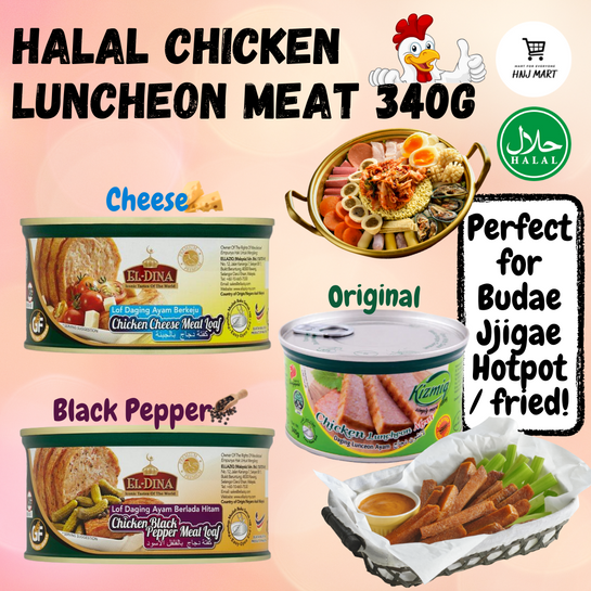 Halal Chicken Luncheon Meat 340g Original Cheese Luncheon Meat Black Pepper Luncheon Meat 6332