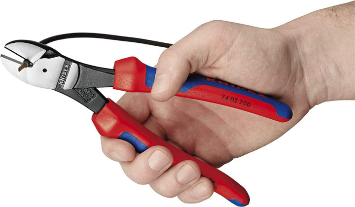 knipex-kpx7402200-tools-high-leverage-diagonal-cutters-multi-component-7402200-8-inch-comfort-grip
