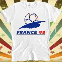 ผู้ชายที่ยอดเยี่ยมเสื้อยืดใหม่ผ้าฝ้ายเสื้อยืดผู้ชายฝรั่งเศส98ฟุตบอลโลกโลโก้ฟุตบอลบราซิลกีฬา gildan ผ้าฝ้าย100