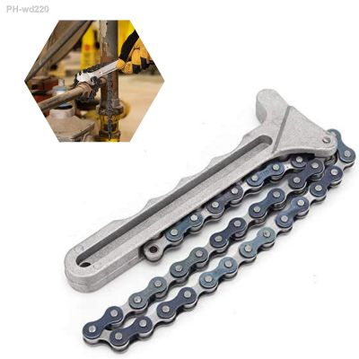 Ratchet Chain Wrench Auto Engine Oil Filter Chain Wrench Pliers Adjustable Removal Tool Spanner Car Repair Tools