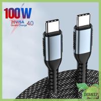 IHBNEP แล็ปท็อปชนิด C คู่สายชาร์จ USB ซิงค์ข้อมูล C ไปยัง USB C PD 100W ชาร์จเร็ว