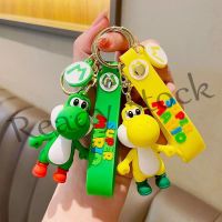 【hot sale】 ♤ B09 Cartoon Cute Super Mario Yoshi Dinosaur Figure Keychain Dinosaur Doll Backpack Pendant Car Keychain Childrens Toy Party Gift