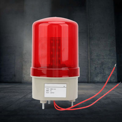 AC 220V ไฟเตือนหมุนไฟเตือน LED ไฟสัญญาณกระพริบไฟ Strobe อุตสาหกรรมโคมไฟทาวเวอร์เส้นผ่านศูนย์กลาง 97 มม สีแดง