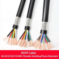 RVVP สายป้องกัน 26/24/22/20/18/17AWG 2/3/4/ 5/6/7/8 แกนป้องกันสัญญาณควบคุมทองแดงลวดสีดำฉนวน PVC Audio Cable-Giers