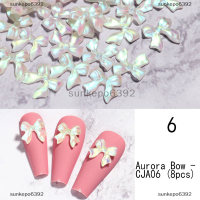 sunkepo6392 Aurora Butterfly nails อุปกรณ์ศิลปะเรซิ่นบัลเล่ต์ริบบิ้นเครื่องประดับเล็บ