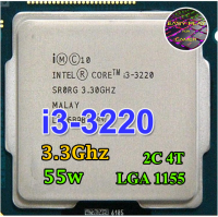 CPU Intel Core i3 3220 3.3 GHz 2คอ4เทรด 55W LGA 1155 ฟรีซิลิโคน1ซอง