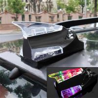 Shark Fin LED Warning Light Car Truck Wind Powered Roof Antenna Shark Fin Safe Warning Flash Lamp Anticollision Safety Lights