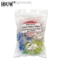 ❃☑ 500PCS 3MM LED Diode Kit Mixed Color Red Green Yellow Blue White Each 100PCS