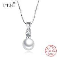 New 925 Sterling Silver Fine Women Jewelry Freshwater Pearl Zircon Pendant Necklaces 40 &amp; 45+5cm Size Rhinestone Clavicle Choker Fashion Chain Necklac