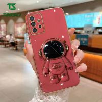 3D หรูหราผู้ถือสเตอริโอยืนอวกาศชุบเคสนิ่มใส่โทรศัพท์เรียบฝาหลัง TPU สำหรับ Samsung Galaxy A13 A03S A03 A04S หลัก A12 A14 A50S A30S A54 A04E A24 A21S A34 A32 A72 A22 A71 A53 A10S A52 A11 M11 m12 M31 M30S A42 A31 A30 A20S