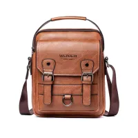 New Mans Crossbody Shoulder Bag Multi-function Men Handbags Large Capacity PU Leather Bag For Man Messenger Bags Tote Bag