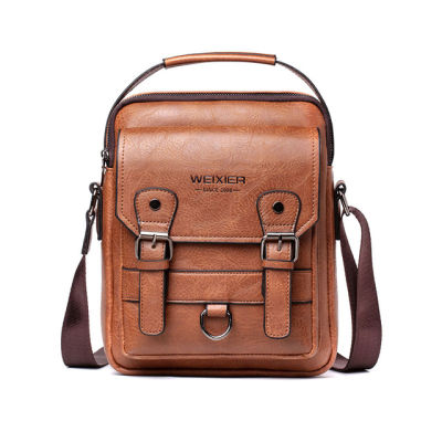 New Mans Crossbody Shoulder Bag Multi-function Men Handbags Large Capacity PU Leather Bag For Man Messenger Bags Tote Bag