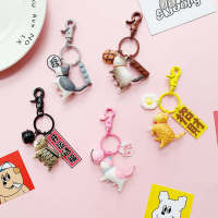 Creative Lucky Cat Car Keychain Women Ins Cute Small Jewelry Creative Schoolbag Pendant Doll Doll Pendant