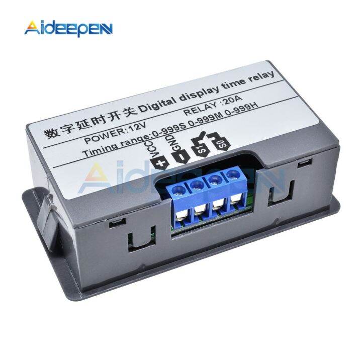 โมดูลบอร์ดรีเลย์หน่วงเวลาวงจรจับเวลาดิจิทัล-dc-12v-24v-ac-110v-220v-พร้อมสวิตช์รีเลย์จับเวลาจอแสดงผลแบบเวลาคู่0-999