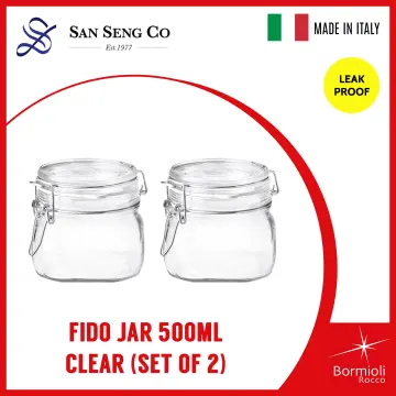 0.5L Swing Top Fido Canning Jar - Blue Lid, Bormioli Rocco