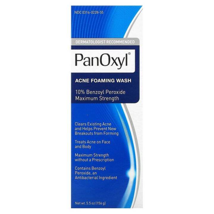 Panoxyl Acne Foaming Wash 10 Benzoyl Peroxide Maximum Strength 5 5