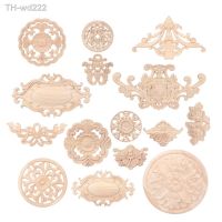 European Natural Flower Wood Carved Wooden Crafts Corner Appliques Frame Wall Door Furniture Wood Carving Decoration