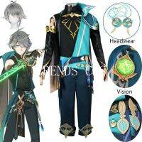 Game Genshin Impact Sumeru Al Haitham Cosplay Costume Al Haitham Wig Mens Uniform Halloween Alhaitham Outfits