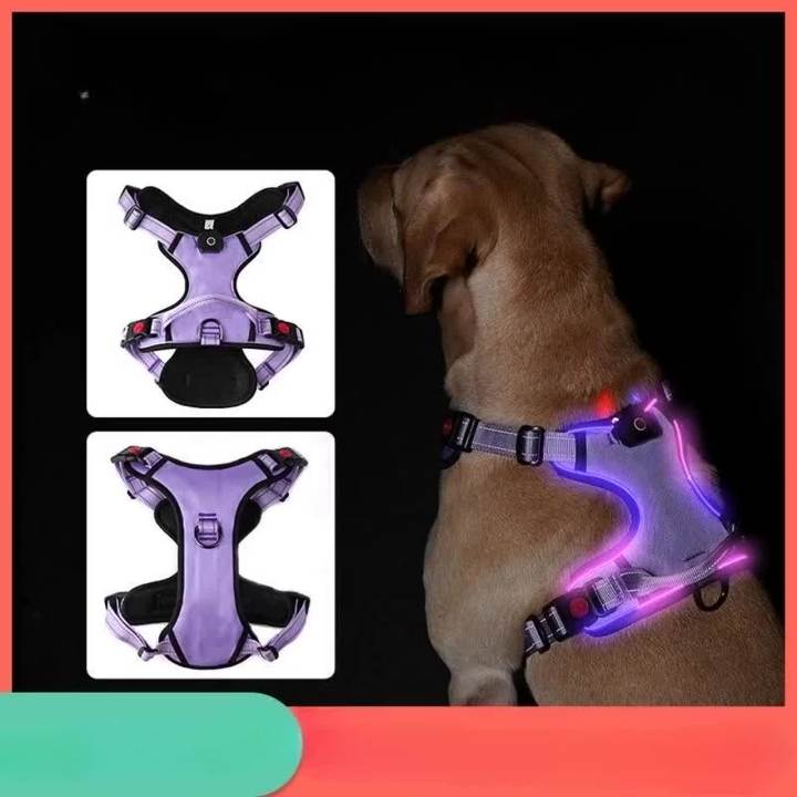 Fish Scale Dog Harness, No Pull, Adjustable Padded Pet Harness