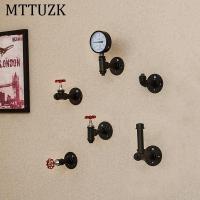 MTTUZK Black Iron Pipe Robe hooks Clothes hooks Kitchen hooks living room wall hanging Bar decoration robe rack  MT1905 Clothes Hangers Pegs