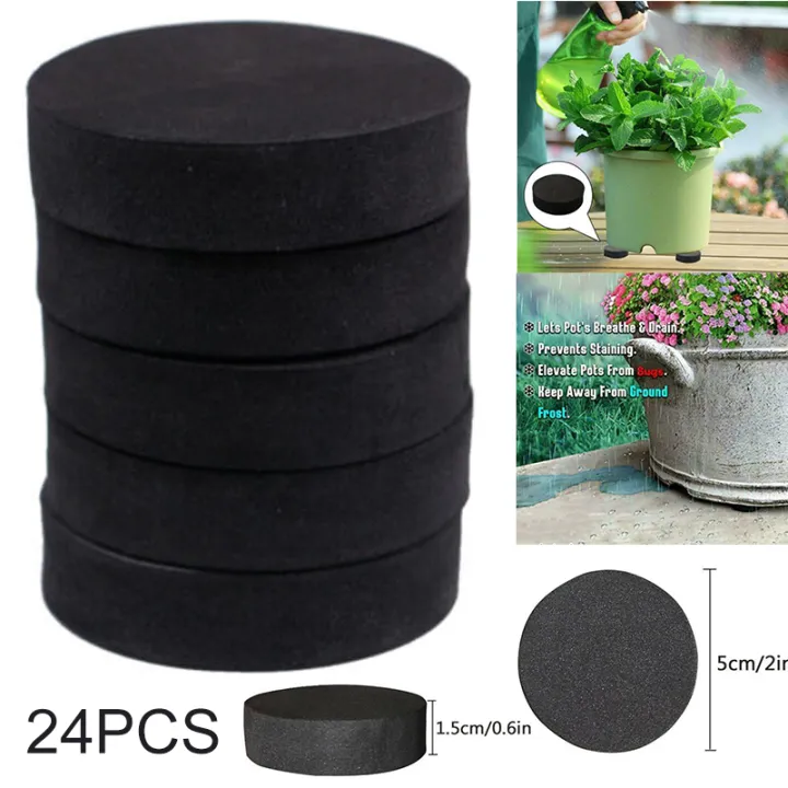 BOKALI 24Pcs Pots Feet For Outdoor Natural Rubber Plant Flower Pot Mat ...