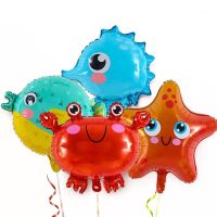 【DT】hot！ 1Pcs Foil Balloons Crab Sea Kid Birthday Baby Shower Supplies