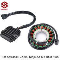 เครื่องกำเนิดไฟฟ้าสเตเตอร์ขดลวด + V Oltage Regulator R Ectifier สำหรับคาวาซากินินจา ZX6R ZX-6R ZX600 1998-1999