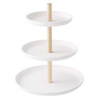 R 3 Tier Cake Stand Serving Tray  Platter Elegant Wedding Cupcake Holder Wooden Metal Cheese Dish