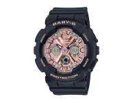 Casio BA130-1A4 BA-130-1A4นาฬิกาดิจิตอลของผู้หญิงสีดำอนาล็อก