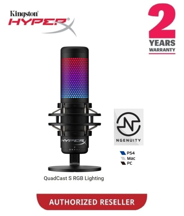 HyperX QuadCast S RGB Lighting USB Condenser Gaming & Streaming
