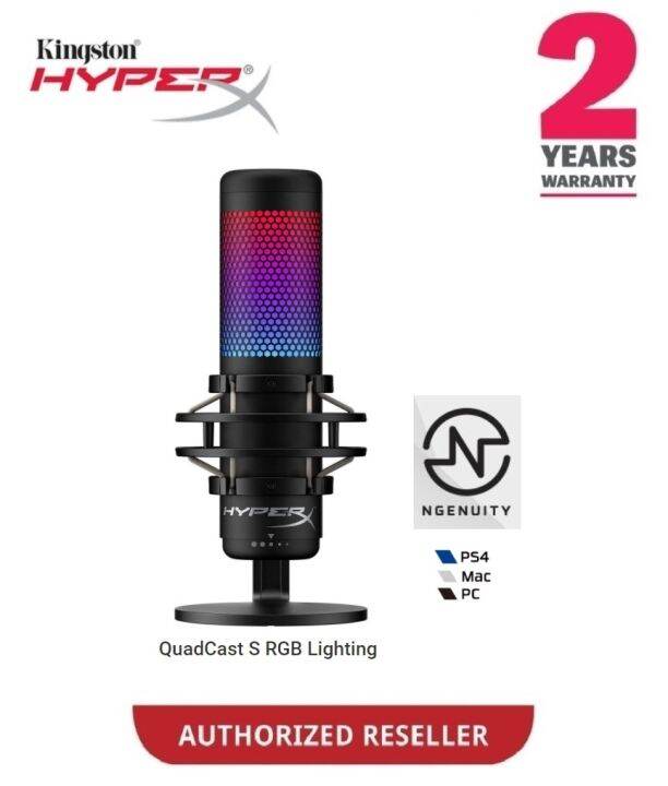 HyperX QuadCast S RGB Lighting USB Condenser Gaming & Streaming