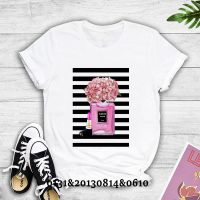 Perfume Bottle Printed Womens T-shirt Short Sleeve Perfume Bottle Harajuku T Shirt Women 90s Girls Top Femme Tshirts  R1DD