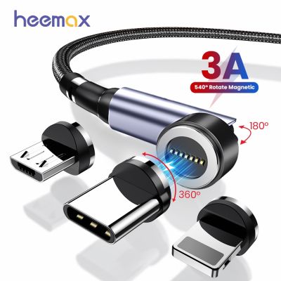 （A LOVABLE）3AChargingUSB ประเภท C540หมุน MagneticForiPhoneMagnetic ChargerData สาย USB