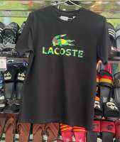 La-Co เสื้อยืดแขนสั้นพิมพ์ลายตัวอักษรจระเข้ลายพรางใหม่23ฤดูใบไม้ร่วงและฤดูหนาว XS-3XL