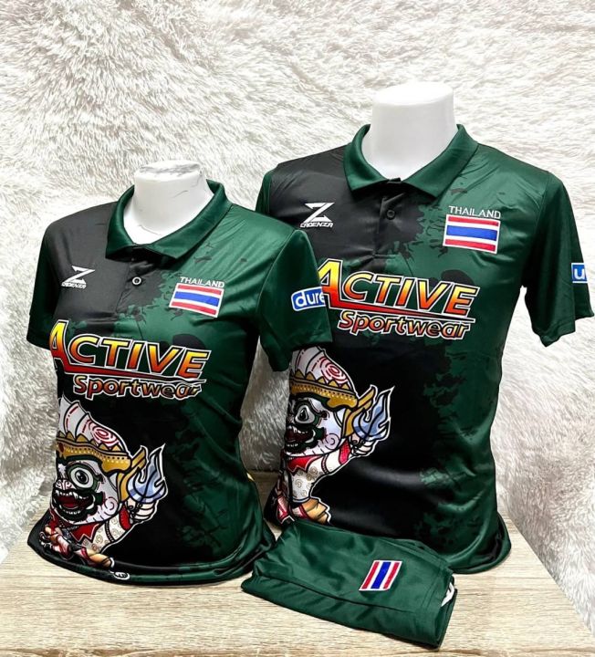 ราคาถูก-สุดคุ้ม-เสื้อกีฬาผู้หญิง-ทีมชาติไทย-ลายหนุมาน-ฟรีไซส์-อก32-36-ใส่ได้