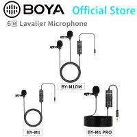 BOYA BY-M1M1 PROM1DM 6m Clip-on Omnidirectional Condenser Monitor Lavalier Microphone for Canon Podcast Nikon